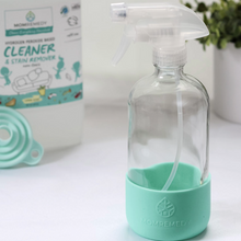 Load image into Gallery viewer, Glass Refill Bottle with Silicone Sleeve - 16oz Teal