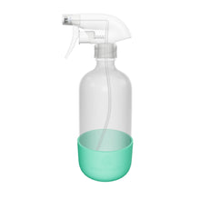 Load 3D model into Gallery viewer, Glass Refill Bottle with Silicone Sleeve - 16oz Teal