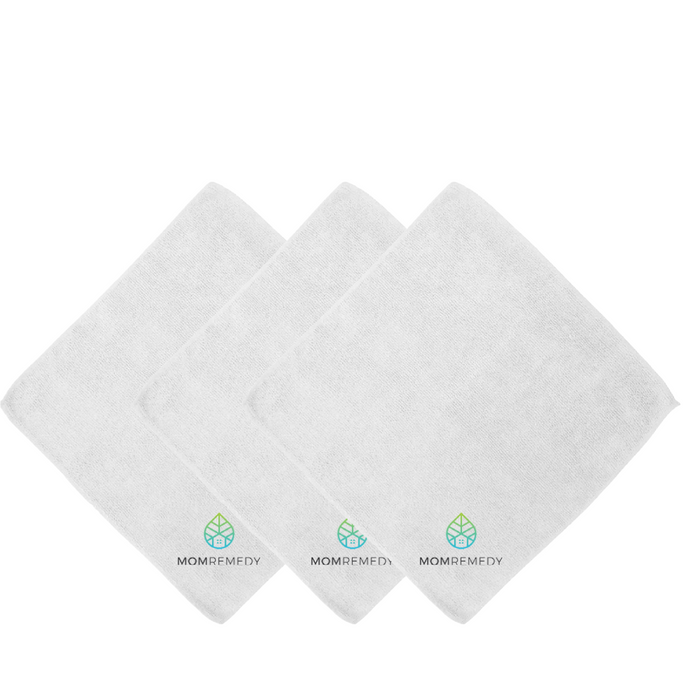 White microfiber cleaning cloth - 3 pack