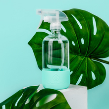 Load image into Gallery viewer, Glass Refill Bottle with Silicone Sleeve - 16oz Teal