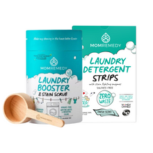 Load image into Gallery viewer, Laundry Power Duo - 60CT Laundry Detergent Strips + 2LB Laundry Booster &amp; Stain Scrub - 10% Savings
