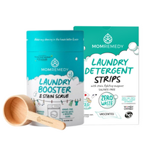Load image into Gallery viewer, Laundry Power Duo - 60CT Laundry Detergent Strips + 2LB Laundry Booster &amp; Stain Scrub - 10% Savings
