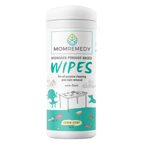 PACK OF 12: MOMREMEDY Hydrogen Peroxide Cleaning Wipes | All Purpose Cleaner and Stain Remover | Multipurpose for Home, Kitchen, Bathroom, All Surfaces | Non-Toxic | 30 CT