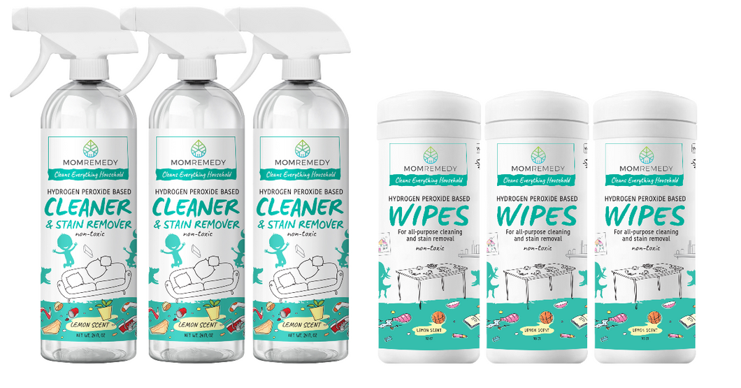 MomRemedy Showplace Bundle - 3x 24oz Bottles and 3x Wipes