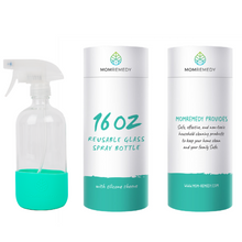 Load image into Gallery viewer, MomRemedy ecofriendly reusable glass bottle with silicon bottom
