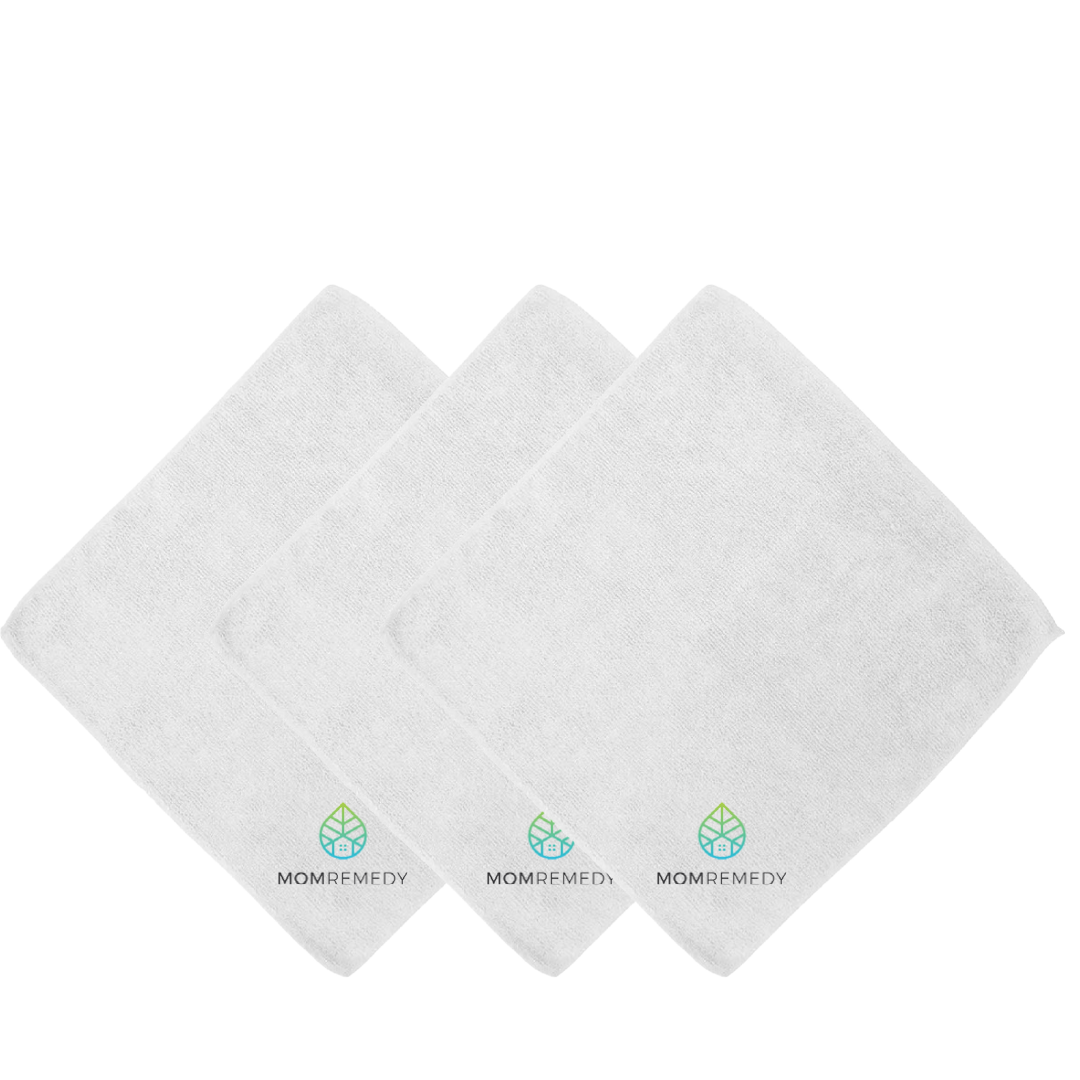 3-pack Microfiber Cleaning Cloths - White – MomRemedy