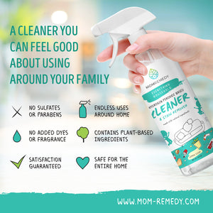 MomRemedy Hydrogen Peroxide Cleaner and stain remover - a product you can feel good about using around your family