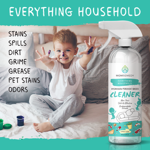 MomRemedy Hydrogen Peroxide Cleaner and stain remover for stains, spills, dirt. grime, pet messes, odors